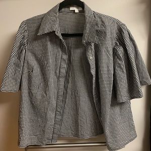 Black & White Gingham Button-Down